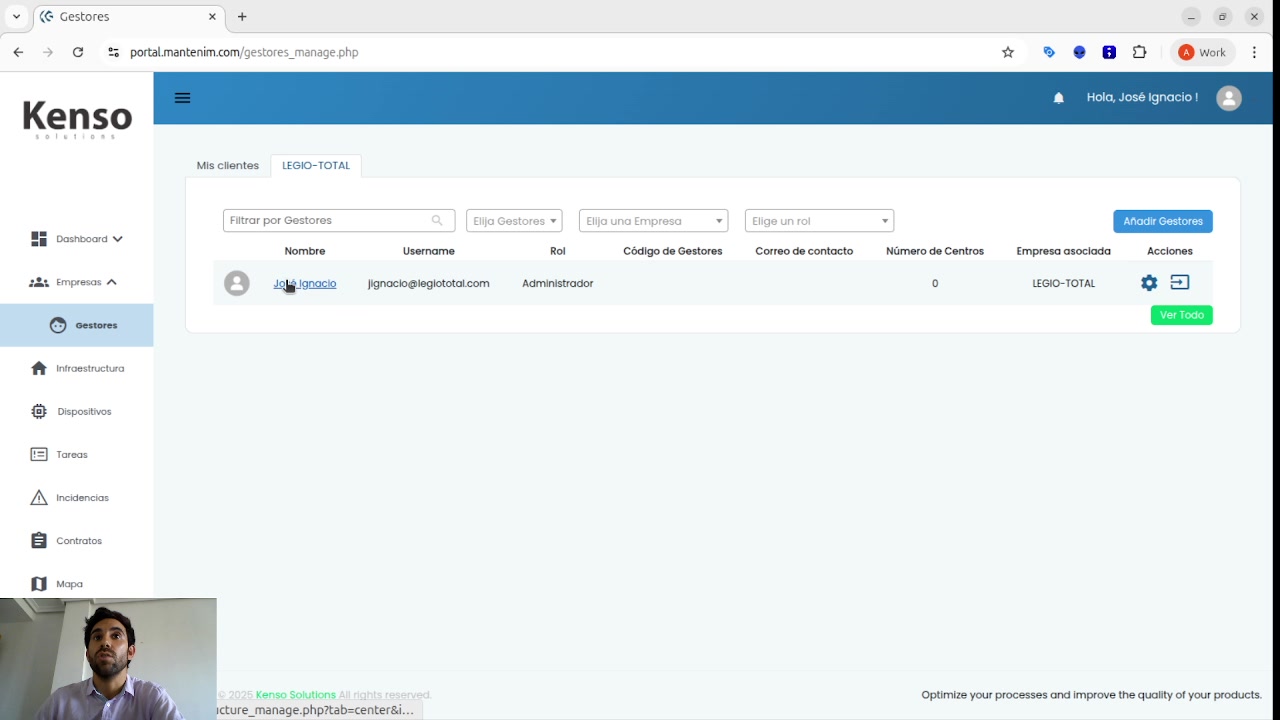 Formulario de alta de empresa
cliente
